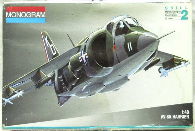 Monogram 1/48 Hawker AV-8A Harrier - US Marines or RAF, 5420 plastic model kit